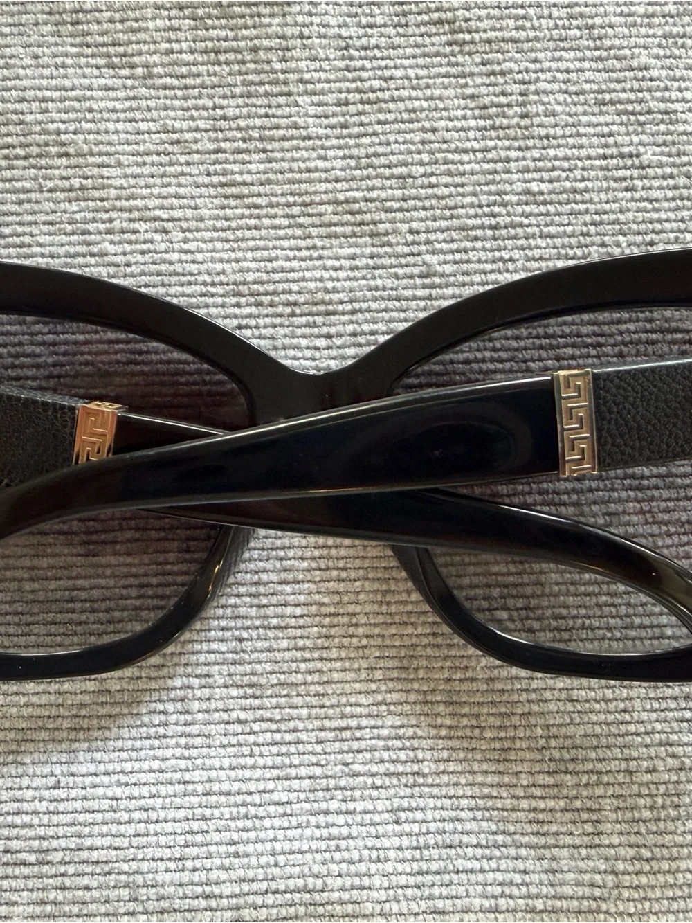 Versace Black Oversized Cat-Eye Sunglasses